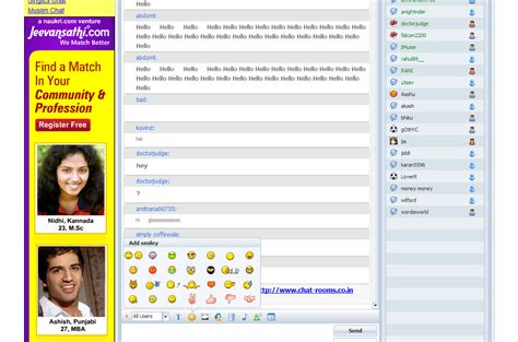 free online chat rooms without registration in india